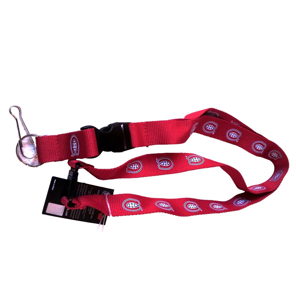 Montreal Canadiens Lanyard Keychain Red Color With Clip NHL Licensed New